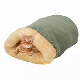 GOOPAWS 4-in-1 Self-Warming Cat Bed - Cozy Pet Hideaway, Sleeping Cuddle Cave