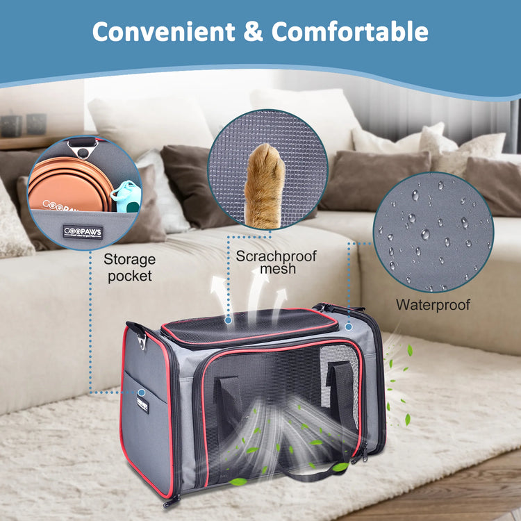 GOOPAWS Soft-Sided Kennel Pet Carrier Airline Approved
