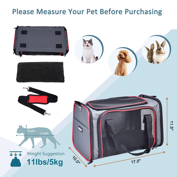 GOOPAWS Soft-Sided Kennel Pet Carrier Airline Approved