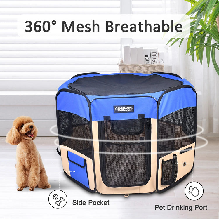 JESPET Pet Dog Playpens 36", 45" & 61" Portable Soft Kennel with Carry Bag