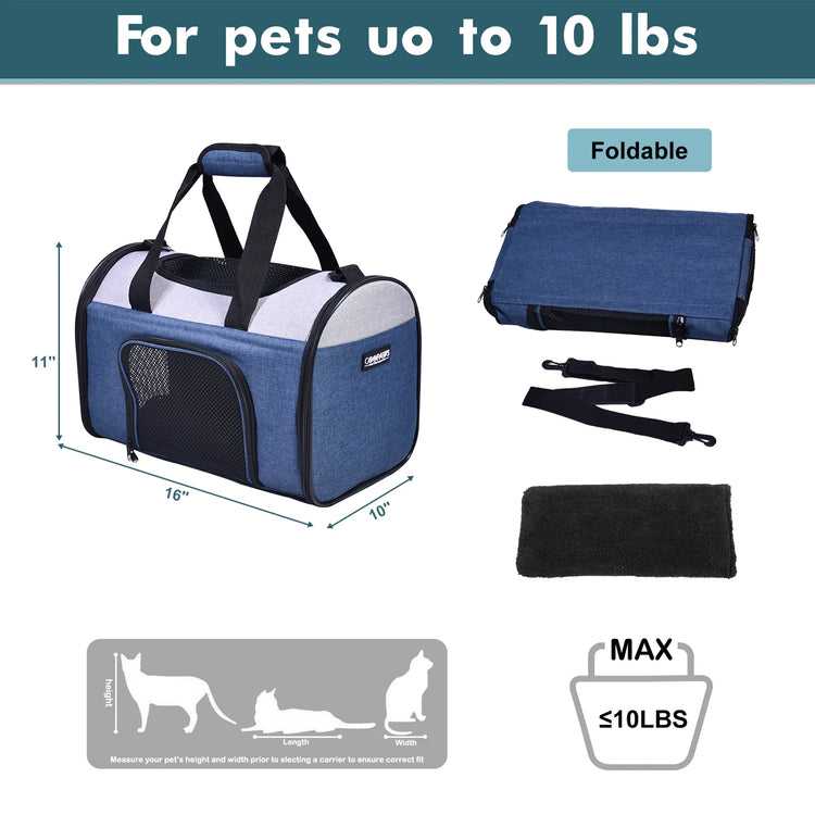 JESPET Soft-Sided Kennel Pet Carrier Airline Approved
