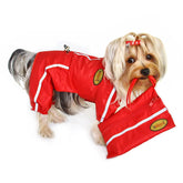 Raincoat Bodysuit with Reflective Stripes & Matching Pouch: Stylish and Safe Rain Gear