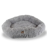 Armarkat Extra Large Fluffy Gray Round Cat Bed