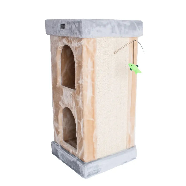 Armarkat Real Wood Double Condo Cat House With Carpet