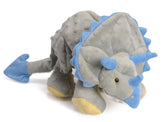 goDog Dinos Frills Triceratops w/Chew Guard Plush Dog Toy