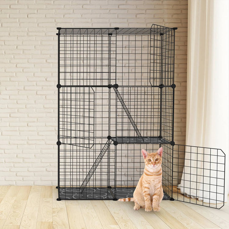 3 Tier Cat Playpen Cage Metal Indoor Cat House