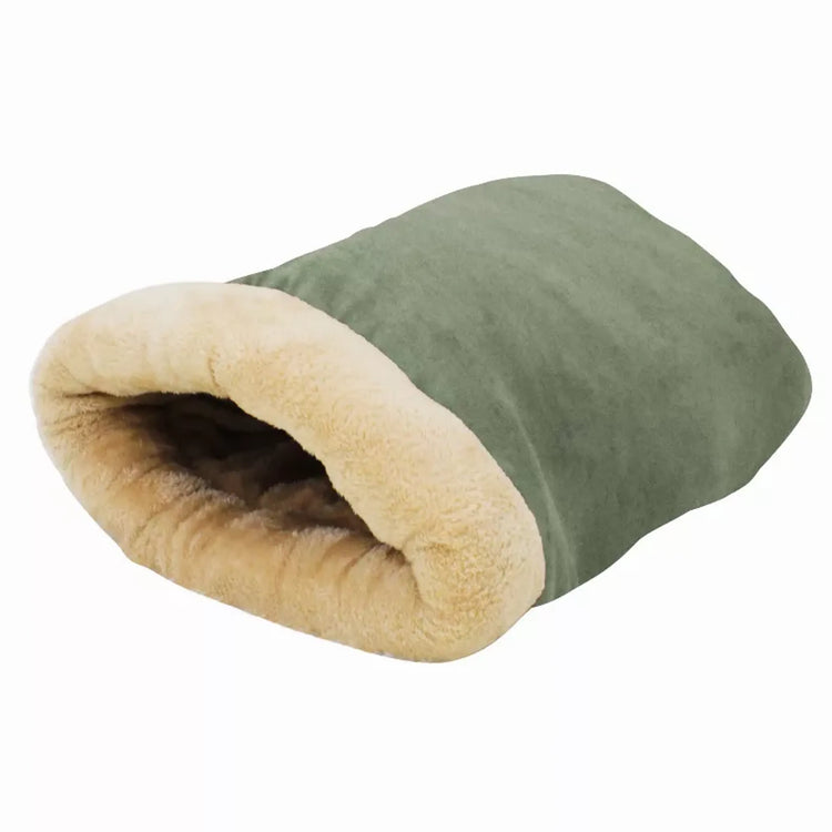 GOOPAWS 4-in-1 Self-Warming Cat Bed - Cozy Pet Hideaway, Sleeping Cuddle Cave