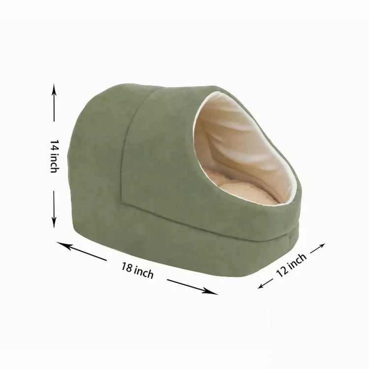 GOOPAWS Cozy Cat Cave & Warming Burrow: Ultimate Pet Hideaway & Cuddle Cave Bed