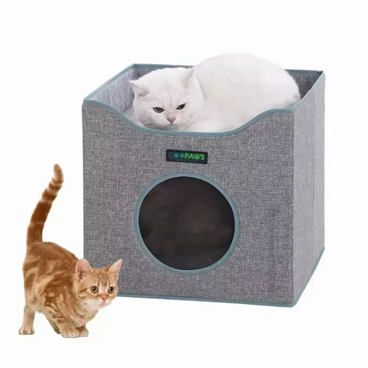 JESPET Foldable Cat Condo, Cat Cube House & Sleeping Bed