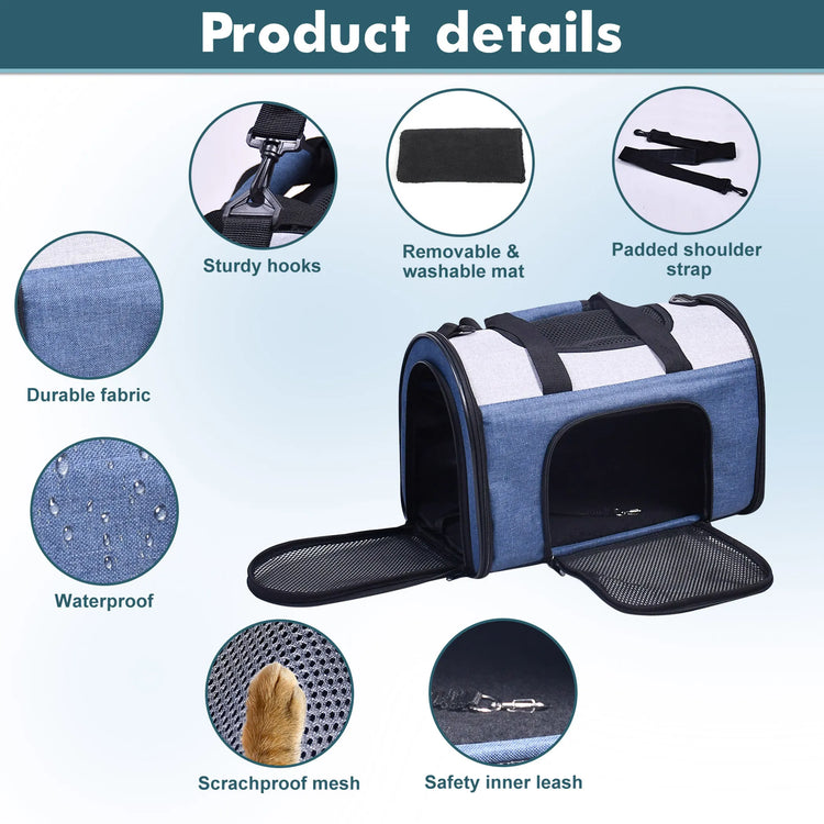 JESPET Soft-Sided Kennel Pet Carrier Airline Approved