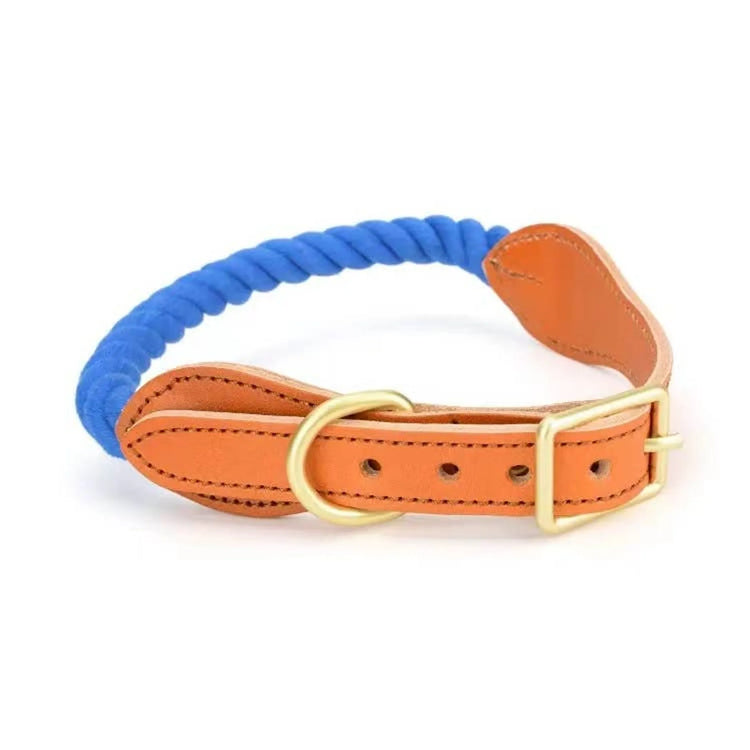 Luxe Royal Leather Rope Collar