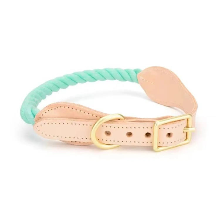 Luxe Royal Leather Rope Collar