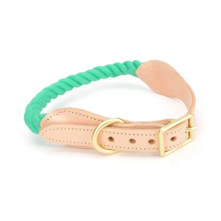 Luxe Royal Leather Rope Collar