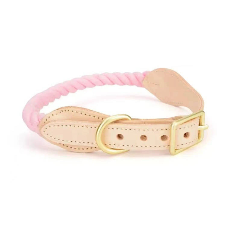 Luxe Royal Leather Rope Collar