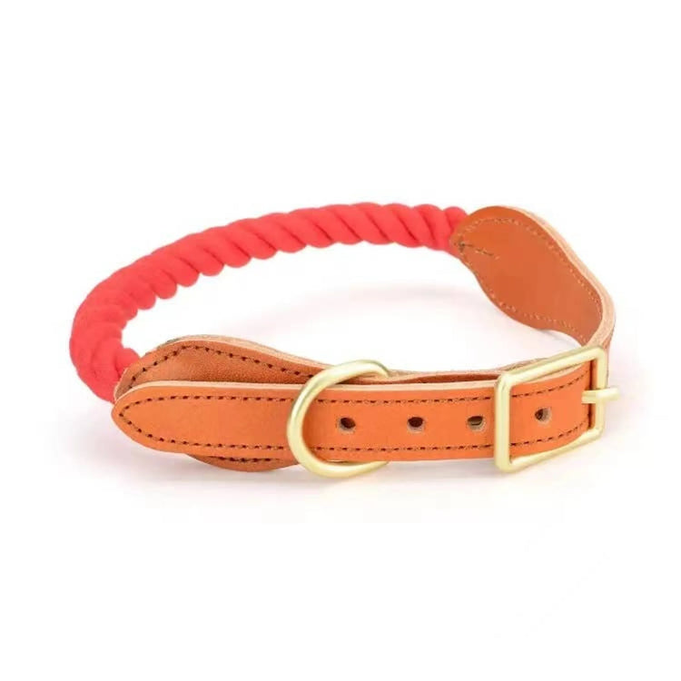 Luxe Royal Leather Rope Collar
