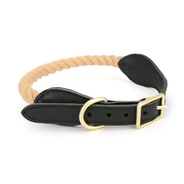 Luxe Royal Leather Rope Collar