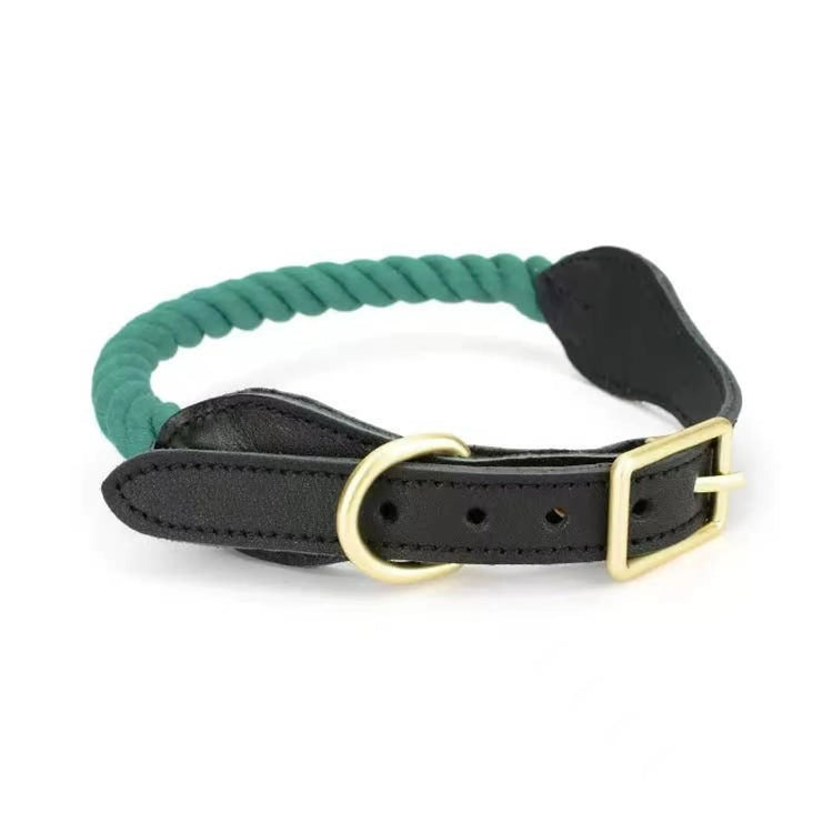 Luxe Royal Leather Rope Collar
