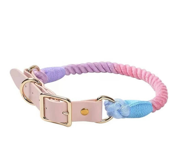 Luxe Royal Leather Rope Collar