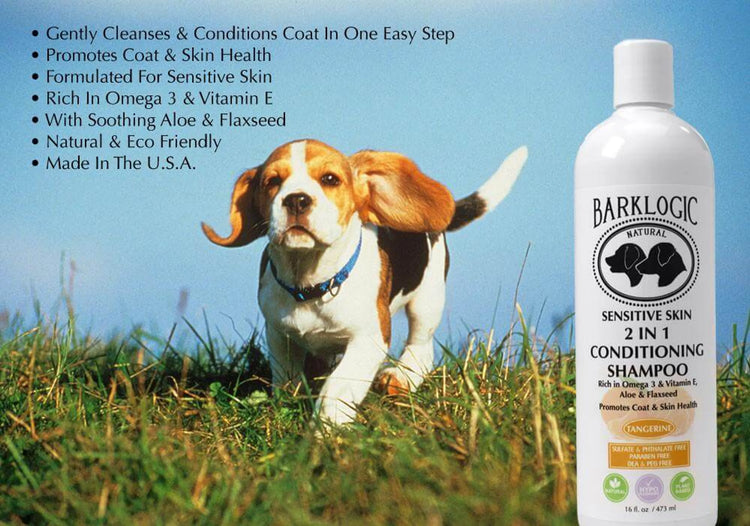 BarkLogic Sensitive Skin 2 in 1 Conditioning Shampoo - Tangerine