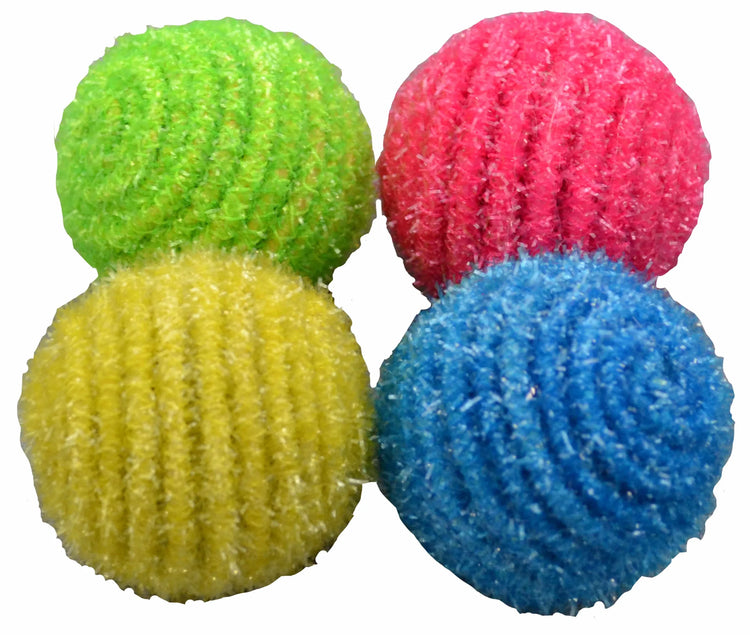 Amazing Pet Products Glittery Balls Cat Toys 4-Pack - 1.5” Sparkling Fun for Cats