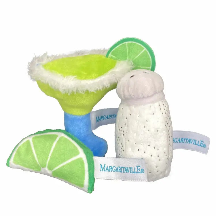Multipet Margaritaville® Margarita/Salt/Lime Cat Toy Assorted 5.75" 3pk