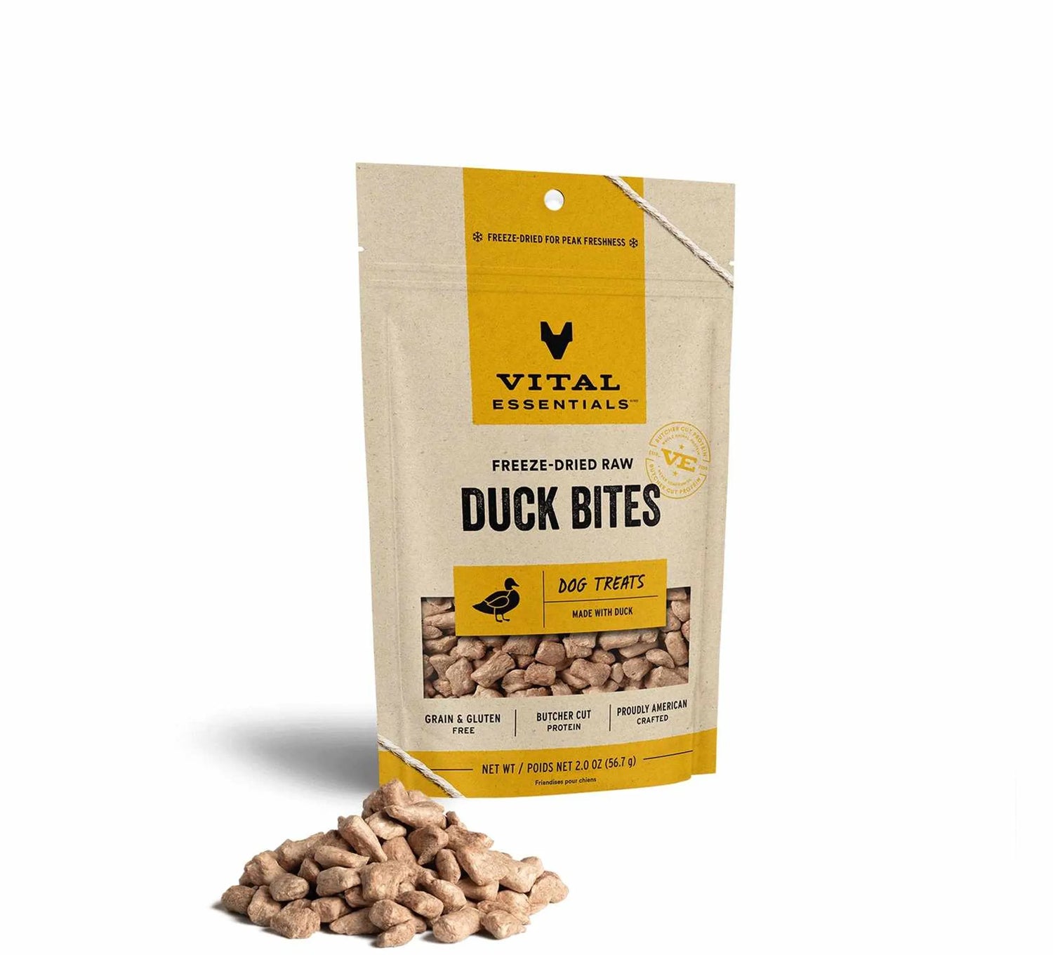 Vital Essentials® Freeze-Dried Duck Bites Dog Treats,