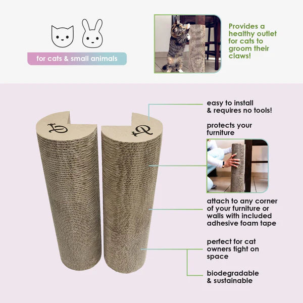 Ultimate Kitty Corner Cat Scratching Post for Happy Paws (2 pieces)